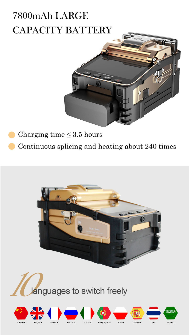 AI-8C FTTH Fusion Splicer 2500 Splices Signal Fire Splicing Machine