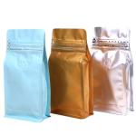 plastic side gusset coffee bag flat bottom coffee beans bag flat bottom coffee