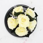 Real Preserved Rose in Glass Dome use for Office gift or Home Decoration