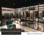6ft By 6ft High End Walk In Closet Design Shoe Cabinet Glass Door Cloakroom