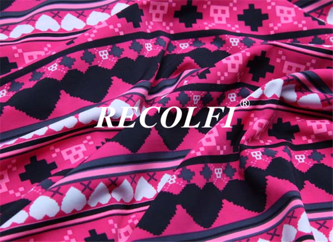 Geometry Pattern Absorbent Poly Yarn Recycled Plastic Activewear Digital Printing