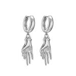 Bear Sterling Silver Crystal Jewelry Hoop Silver Zircon Earrings LovelyLittle