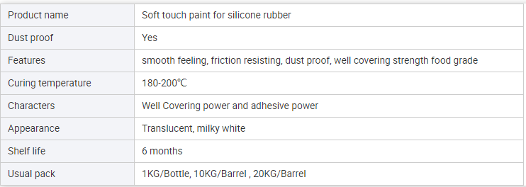 Kanglibang Medium Temperature Curing FDA Approved Silicone Soft Touching Coating