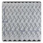 Chantilly Lace Fabric Eyelash Lace Trim For Womens Dress , White And Gray