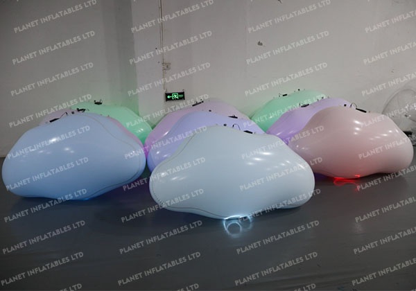 Led Lighting Inflatable Hanging Cloud Balloon Advertising Inflatable Cloud for Event Stage Decoration