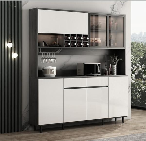 Pure White Glass Door Modern Storage Cupboard Playwood Home Furniture Lacquer