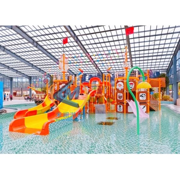 Custom Kiddie Pool Outdoor Playground Attractive Colors With Plastic Slide