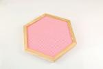 Unique Shape Wooden Letter Board , Changeable Wooden Hexagon For Home Decor