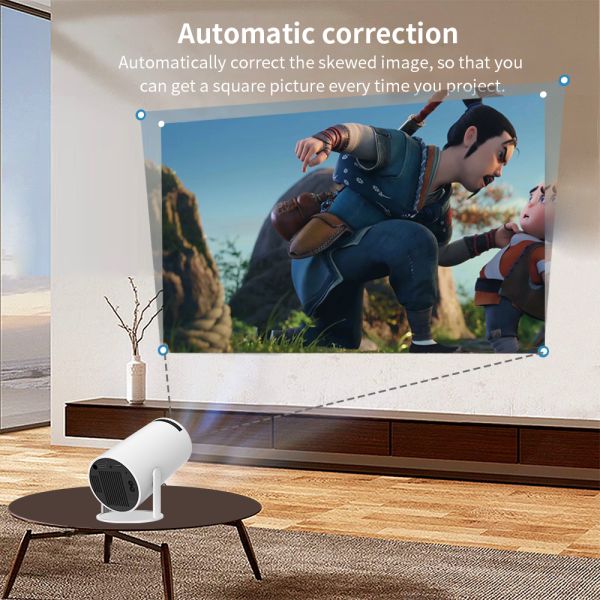 Flyin HY300 3D 4K Mini Android LED Projector 1080P Smart WiFi with Wide Angle Clarity Portable and Built-in Speaker