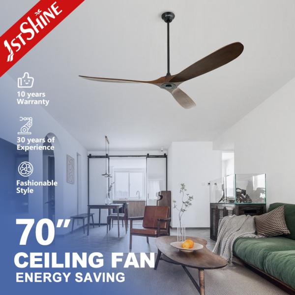 Rotary Vane Quantity 3 70 Inches Wooden Blades Ceiling Fan for Great Room