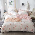 100% Cotton Duvet Cover Set Kawaii Strawberry Quilt Cover for Baby Crib in