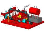 UL / FM Horizontal Split Case Pump Assembly Skid Mounted Fire Pump Package