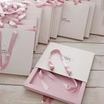 Customized Ribbon Handle Boutique Jewellery Gift Gold Foil Logo Shopping Paper