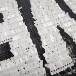 Love Letter Sequin Embroidery Patches Black / White Color Customized Size