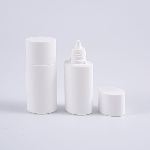 Oval Shape White 15ml PE Sunscreen Bottle