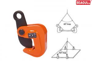 China Horizontal Steel Plate Lift Clamps 1T - 10T Horizontal Plate Clamp With Forged Head on sale