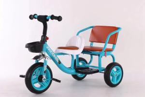 Wholesale Double Seat Trike Twins Tricycle For Baby Children With Front Pedal from china suppliers