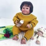 Unisex 2 Pieces Set Ribbed Knit Sweater Infant New Born Newborn Clothes Baby