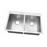PVD Stainless Steel 304 Kitchen Sink Double Counter Top Basin