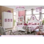Concise Pink Girl Princess Children bed