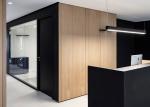 Acoustic Sound Glazed Patition Wall Solid Steel Material Door Wood Color