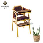 Commercial Banquet Kids Chairs Iron Or Aluminum Frame Gold Color