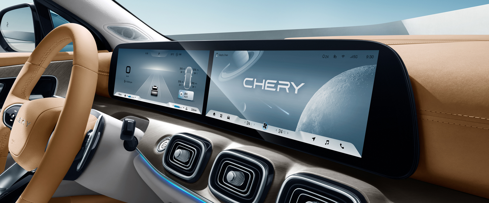 Touch Screen and Macpherson Front Suspension 2024 Chery Tiggo 9 Medium-Sized SUV Gasoline Automobile 0km Used Cars Vehicle