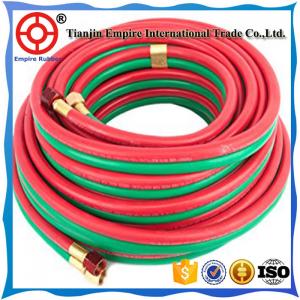 China OXYGEN AND ACETYLENE HOSE TWIN WELDING HIGH PRESSURE RUBBER 5/16'' HEAT RESISTANT on sale