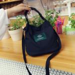 Japanese minimalist mori academic style letter canvas bag slung shoulder bag
