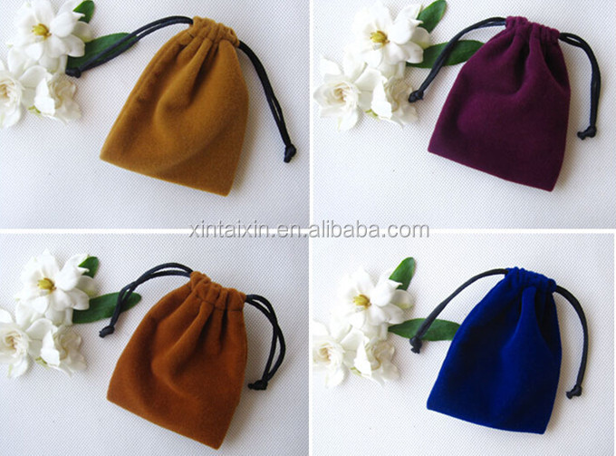 Velvet String Bag Jewelry Drawstring Pouches Wedding Party Gift Bags Mix Colors