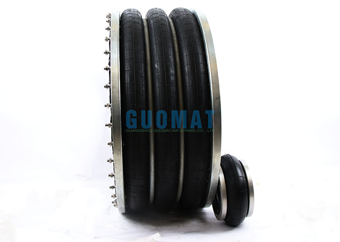 Triple Convoluted Industrial AirBag 384mm Flange Type Air Ride Suspension Spring