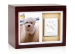 Non Toxic Wood Photo Frames Memorial Pet Paw Print Customized And Uncrackable