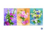 3D 30x40cm Triple Transition Flower Wall Poster 3 Images For Restaurant