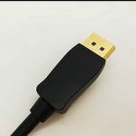 Black PVC Jacket Bidirectional 6.6FT Dp To Dp Cable