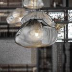 Design Smoky Grey Glass Pendant Light Art Restaurant Living Room 73 Random
