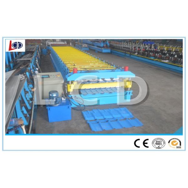 Roof Use Double Deck Roll Forming Machine With Hydraulic Cutting 16mpa Working Pressure