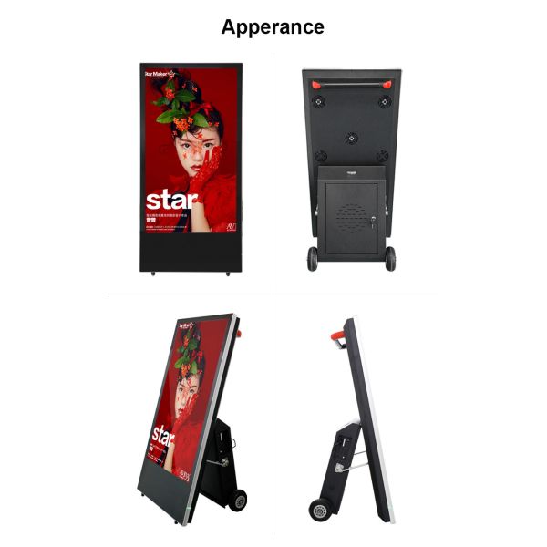 Portable 43-Inch High Brightness IP65 Waterproof LCD Display Battery Operated Digital Poster for Outdoor Advertising