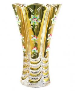 Wholesale Glass Vase with Gold and Flower from china suppliers