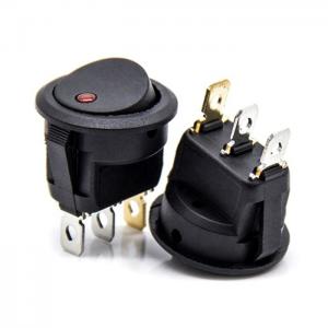 China 3 Pin Snap In ON / OFF 12v 20A Car / Boat Spst Round Rocker Switch on sale