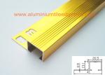 Architectural Aluminum Stair Nosing , Grooved Safety Tread Stair Nosings For