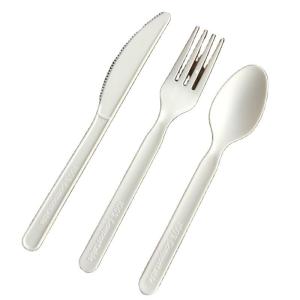 Wholesale ECO Friendly CPLA Cornstarch Cutlery Knife Spoon and Fork Compostable Disposable Cutlery from china suppliers