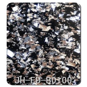 Wholesale Chunky Acrylic Glitter Plastic Sheets PMMA 2.5mm Black Silver For Crafts from china suppliers