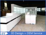Fashion Store Jewelry Display Cases With Tempered Glass Shinning White