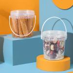 500ml PP Airtight Biscuit Cookie Jars Plastic Bucket Food Storage Containers