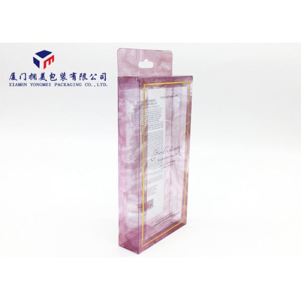 Autom Lock Bottom PET Plastic Box Rectangle Shape Custom Printed Plastic Boxes