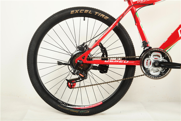 Cheap hydraulic disc brake Shimano 21 speed 26 inch steel mountain bicycle with 36 hole spoke wheel