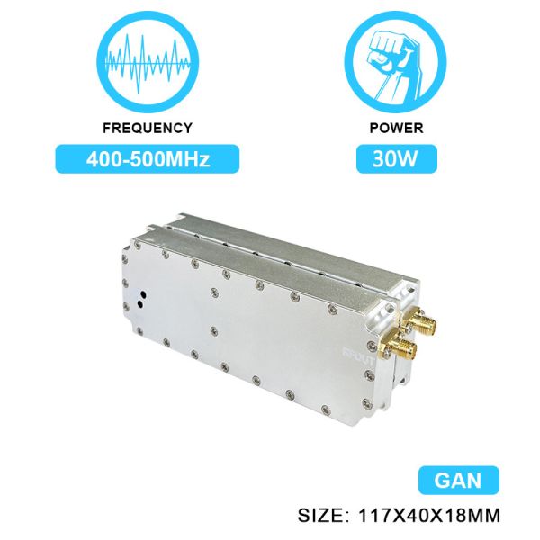 30W 400-500MHz Power Amplifier Module for Drone Jamming Device Uav GaN PA Anti Drone Shielded Counter Jamming System With GAN And Isolation Protector