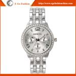 GV01 Rose Gold Luxury Geneva Watch Alloy Watches for Woman Lady Dress Watch
