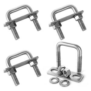 Wholesale Metal Stainless steel A2 A4 SS 304 SS 316 U Bolts Square Bends for truck chassis from china suppliers