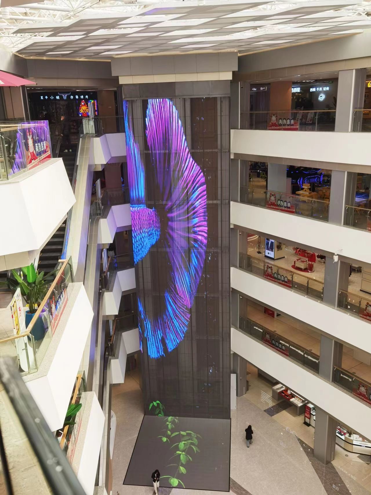 Outdoor Full Color LED Transparent Screen P3.9*7.8mm for Shopping Mall Video Display